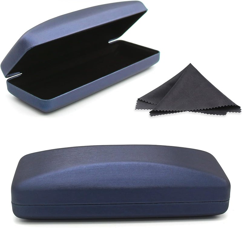SMARTTOP Hard Shell Eyeglass Case- Glass Case With Cleaning Cloth, Glasses Case hard shell for men women - Image 1
